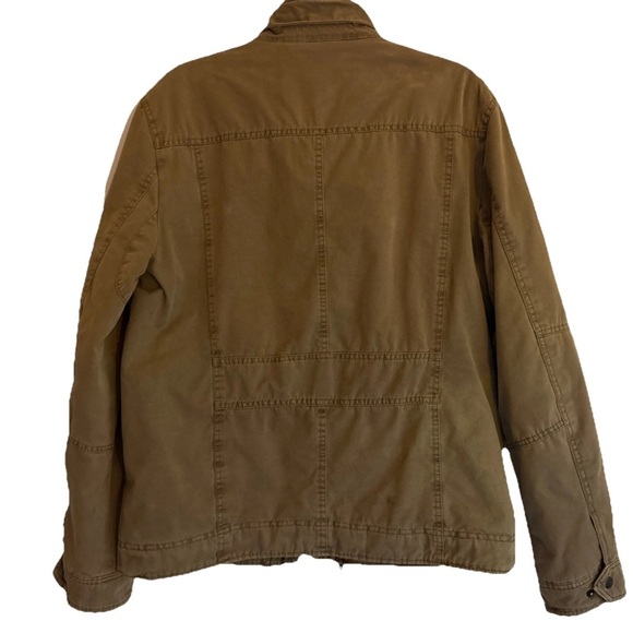LEVI'S Sherpa Lined 54163 Cotton Trucker Military Jacket Tan Brown Men's Medium - Picture 4 of 7